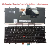 Nuevo teclado retroiluminado para ordenador portátil Lenovo Thinkpad X270 Notebook reemplazo de PC, EE. UU., ruso, español, latino, árabe, Brasil, portugués