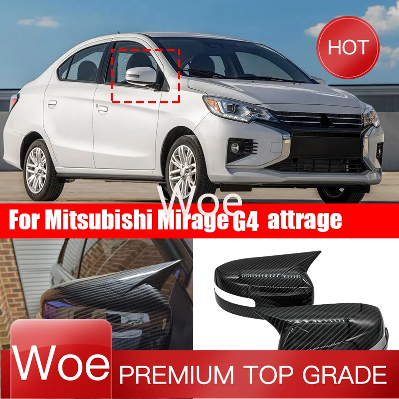 Woe For Mitsubishi Mirage G4 attrage 2016 2017 2018 2022 2023 Exterior mirror cover with scratch-resistant rear view mirror cove