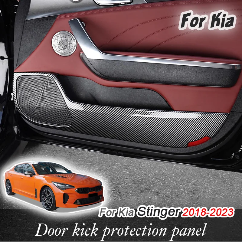 

Для Kia Stinger 2018 2019 2020 2021 2022 2023 защита от ударов на дверь автомобиля, рамка накладки, наклейка, украшение, модификация
