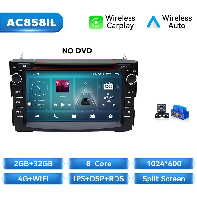 Autoradio Speler Voor Kia Ceed 2010 2011 2012 Venga Android 14 Multimedia Stereo GPS Draadloze Carplay Touchscreen autoradio DSP