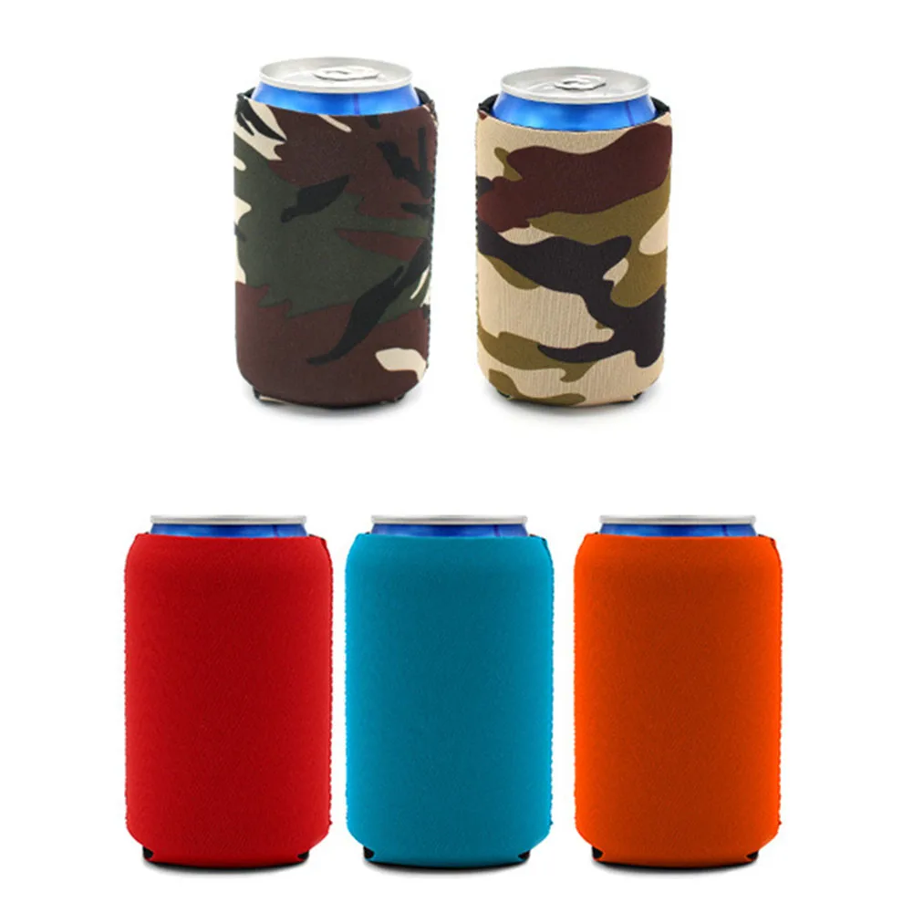 

Keep Your Drinks Ice Cold or Steaming Hot with Neoprene Can Cooler Sleeve Perfect for Camping and Fishing Trips