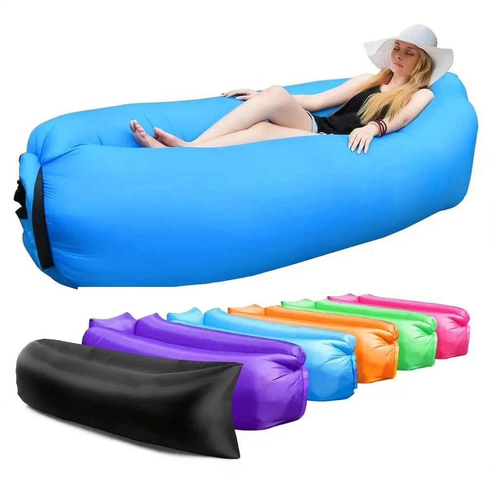 Saco de dormir inflable para el aire libre, sofá cama de buena calidad, bolsa de aire, bolsa perezosa, sofá de playa, productos de tendencia, rápido