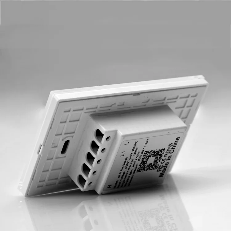 واي فاي مروحة سقف التبديل التحكم عن بعد ستبليس تنظيم السرعة التي تعمل باللمس وحدة تحكم الجدار #4