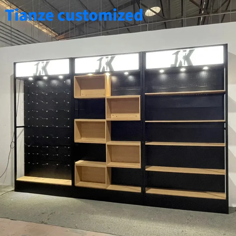 

（customized）Metal Rack Storage Shelf Steel Wood Mobile And Cell Phone Store Shelves Display