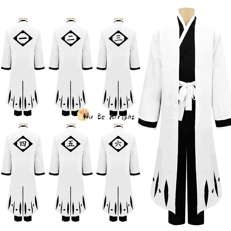 Gotei 13 Division Captain Uniform Anime Cosplay Costume Kyoraku Shunsui Shinigami Attire Thousand-Year Blood War Men Set Party