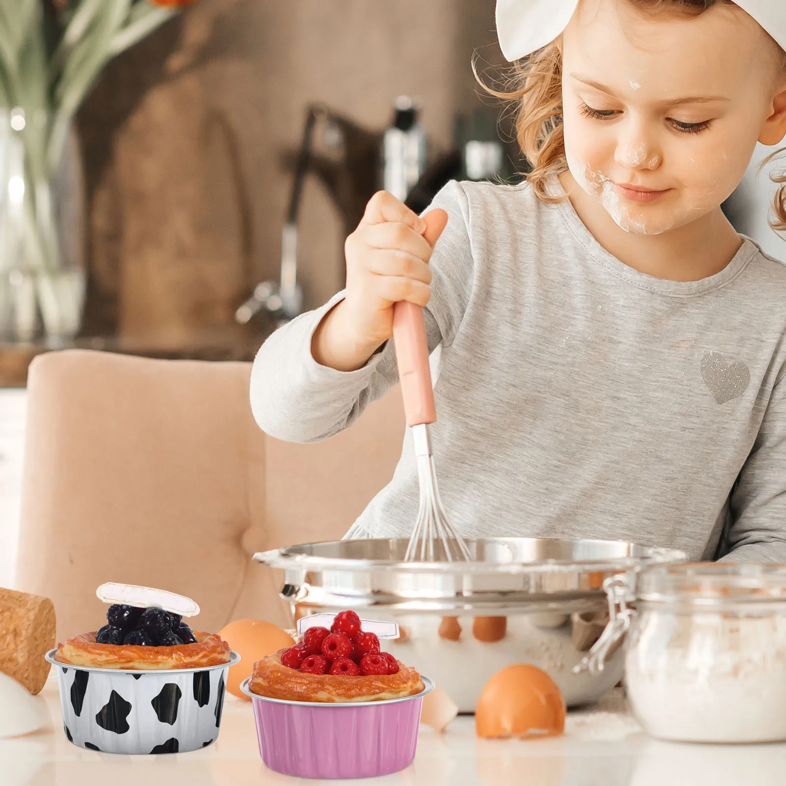 

20pcs Baking Aluminum Foil Food Grade Practical Pudding Mold Muffin Kitchen Household Easy Baking Accessory Wash