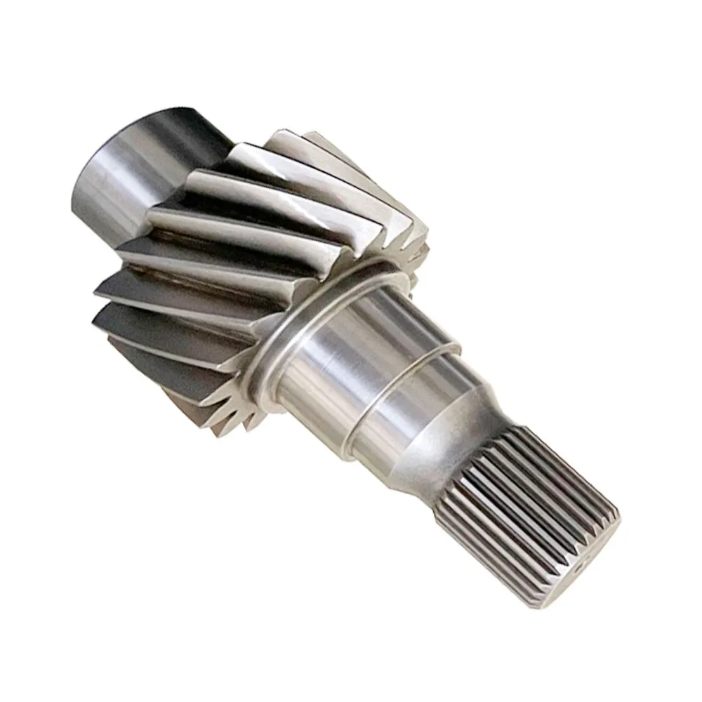 forCustom Precision Spiral Gear Shaft with Spline Steel Bevel Pinion Shaft for Industrial Transmission OEM