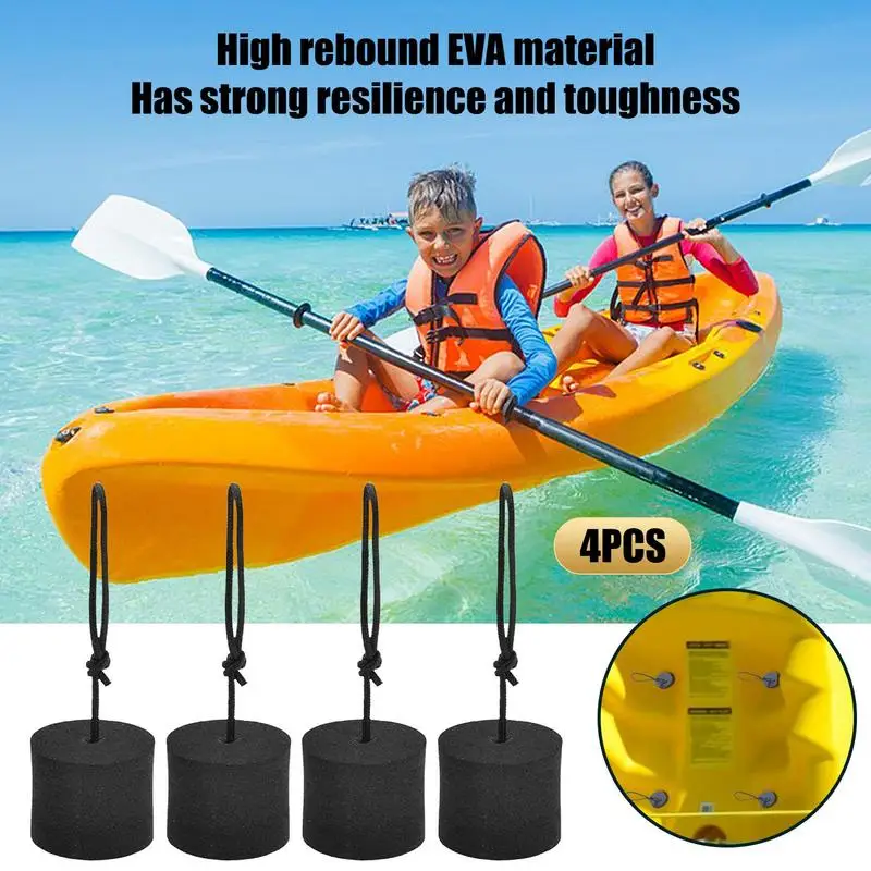 Kayak ปลั๊กสําหรับนั่งท่อระบายน้ํา Stopper 4 ชิ้น Multi-Functional หลุม Stopper Bung สําหรับเรือน้ําควบคุมเปลี่ยน