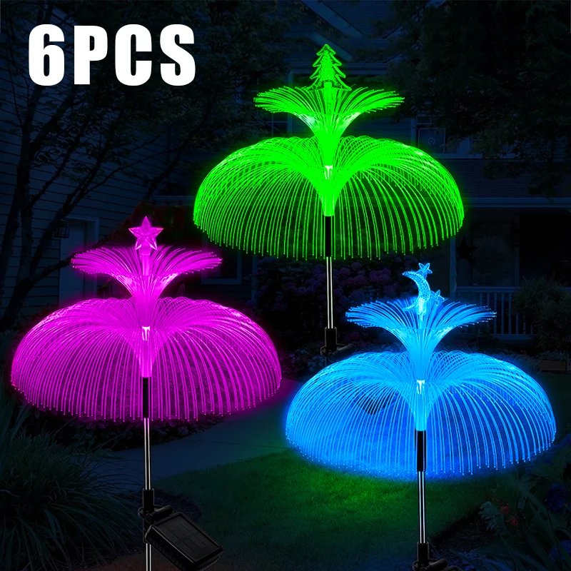 

Solar LED Jellyfish Lights Garden Decoration Christmas Pathway Lamp Waterproof Outdoor Patio Balcony Yard Flower Lawn Light