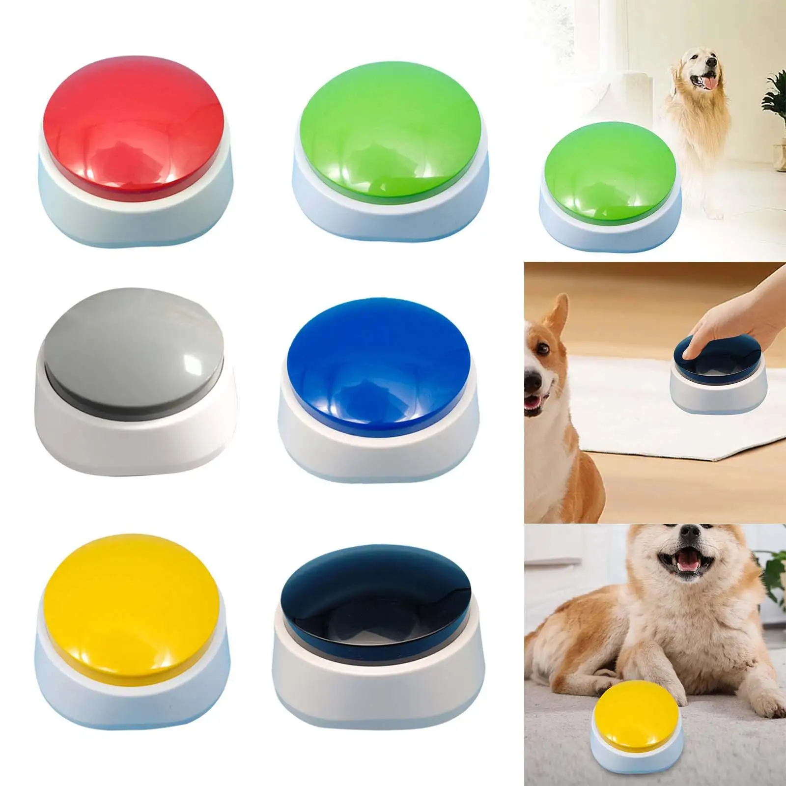 Puppy Dog Training Button 30 S Record and Playback Talking Recordable Toy Voice Recording Button for Study Home Office