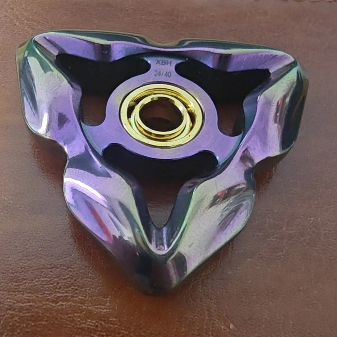 Used EDC Gray Ferry Edc Leviathan Og Tungsten Color, Fingertip Gyro Sprocket Fidget Spinner