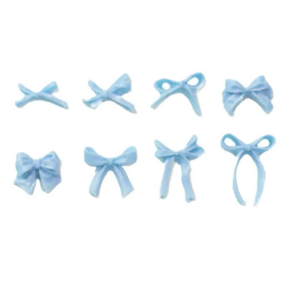 50개 보우 네일 아트 액세서리 미니 사이즈 단색 네일 아트 도구 레진 소재 혼합 사이즈 매니큐어 용품 DIY 매니큐어