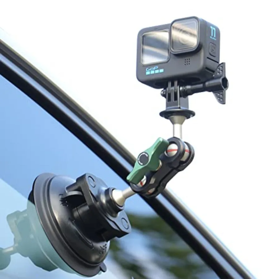 

S1 Powerful Sports Camera Suction Cup Car Mount for Gopro Hero 13/12/11/10/9/8 Black DJI Action 5/4/3/2 Pocket Insta360 X5 X4 X