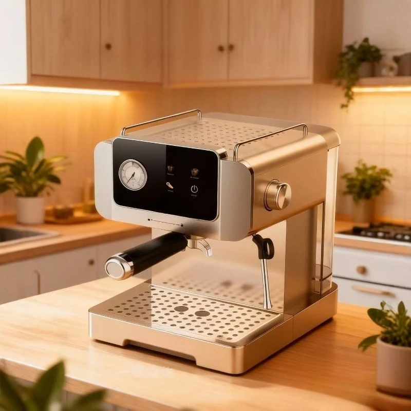 Semi-automatic coffee machine household smart touch milk foam all-in-one machine 20Bar pump pressure stainless steel body