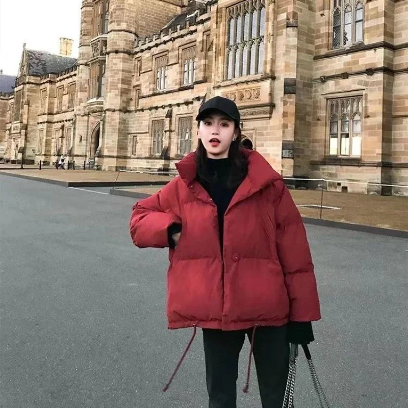 Manteau court en duvet pour femme, veste bouffante ample de Style coréen, isolé thermique, vêtements d'extérieur à la mode, nouvelle collection hiver 2025