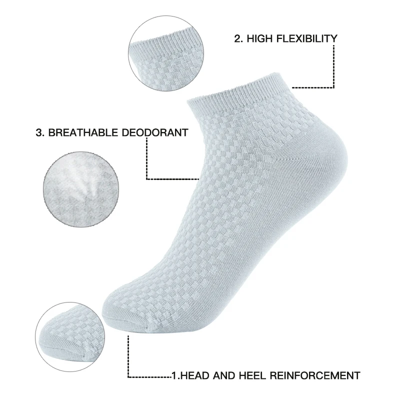 4 Pairs High Quality Men Fiber Socks Breathable Long Short Four Seasons Business Casual Male Funny Ankle Medium Tube Men\'s Sock