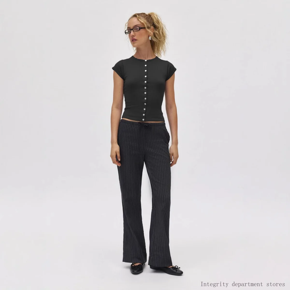 

Spring Casual Slim Fit ort Sve Top for Women Button Detail Sweet Sle Polyester Fiber Open Cardigan Knitted Sweater