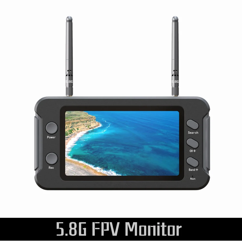 

5.8G FPV Handheld Screen with DVR Recording: Low-Latency, Dual Antenna, and High-Definition Display for RC Drones