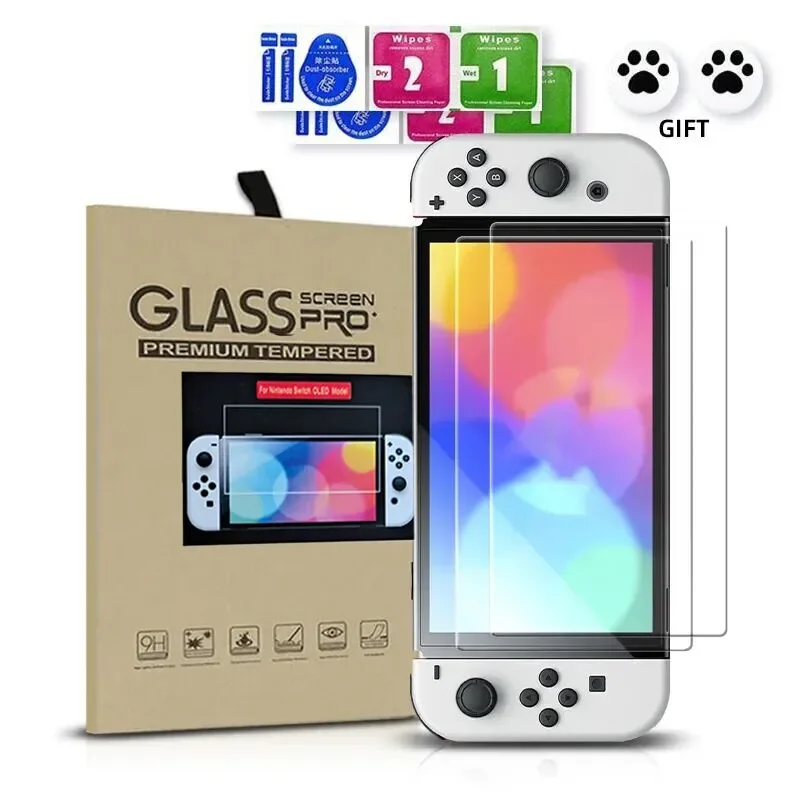 3PCS Protective Glass For Nintend Switch Tempered Glass Screen Protector For Nintendos Switch NS Oled Screen Film Accessories