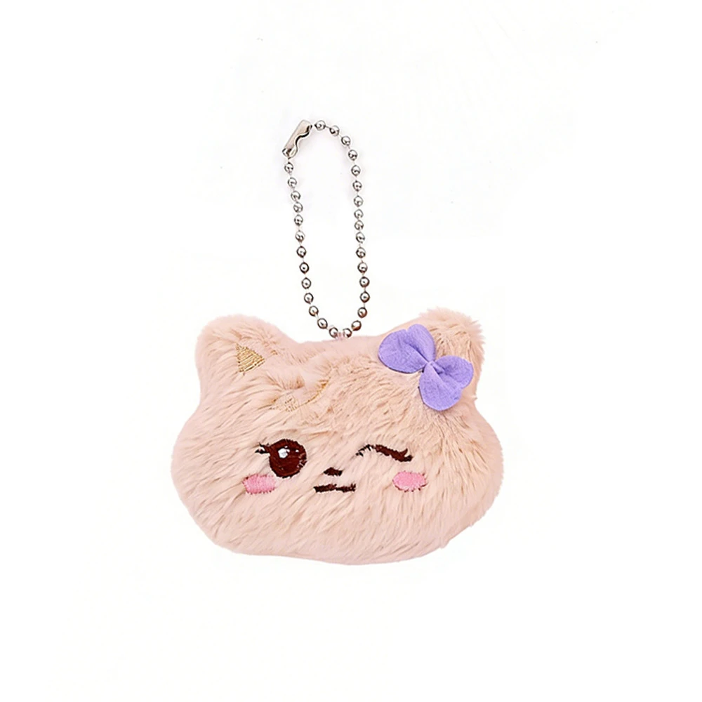 4pcs Cute Bow Bunny Bear Duck Stuffed Doll Animal Keychain Cartoon Mini Plush Pendant Kpop Girls Team Fans Gift Backpack Pendant view 3