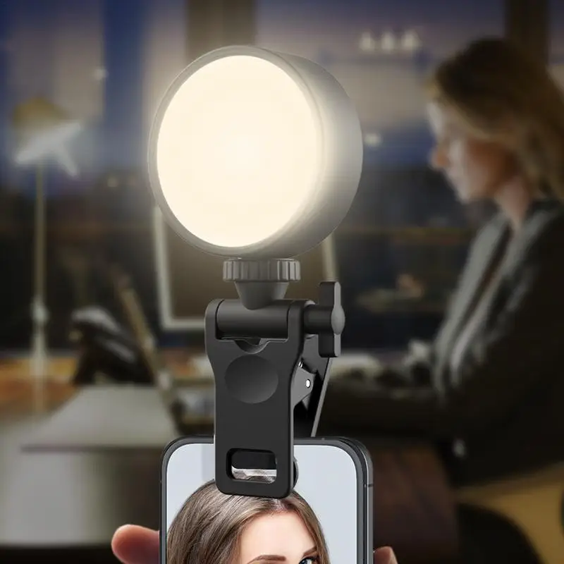 LED Mobile Phone Selfie Light Clip-On Lamp Portable USB Charge LED Selfie Ring Light Flash Light Photo