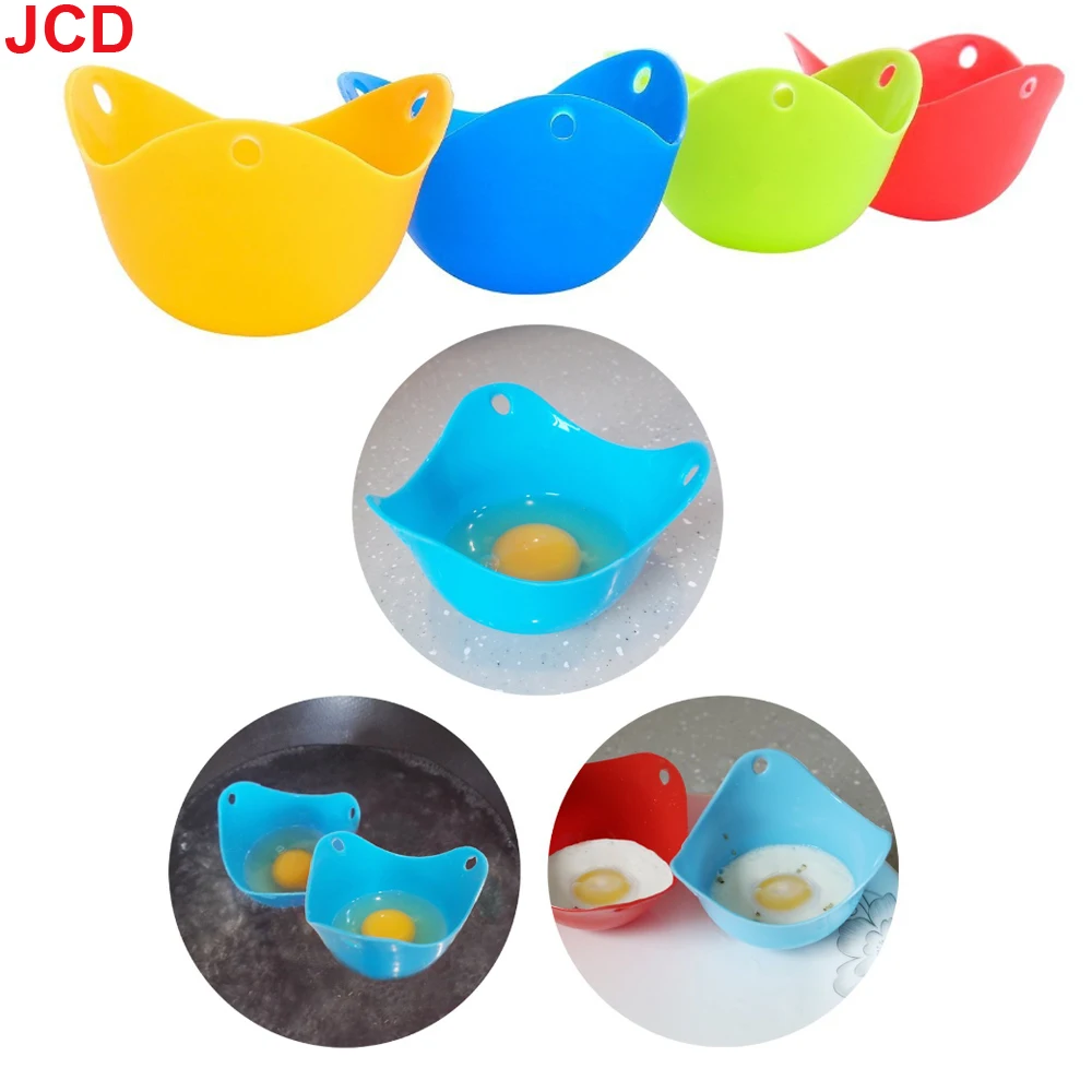 JCD Egg Poachers Silicone Molds Cooker Tools Pancake Cookware Bakeware Steam Eggs Plate Tray Healthy Novel Kitchen Accessories