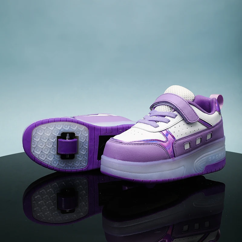 

Роликовые кроссовки для девочек: невидимые роликовые туфли с двумя колесами, детские спортивные коньки со скрытыми колесами