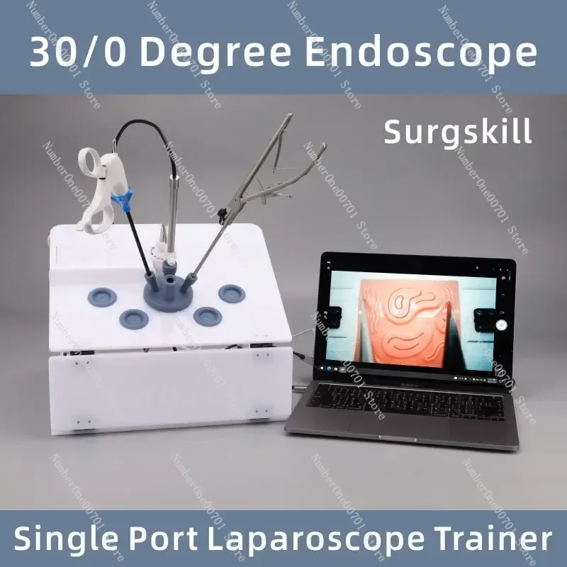 

FLS Однопортовый тренажер для лапароскопической хирургии Box Simulator Training 0/30 градусов HD эндоскоп пришел с 4 инструментами