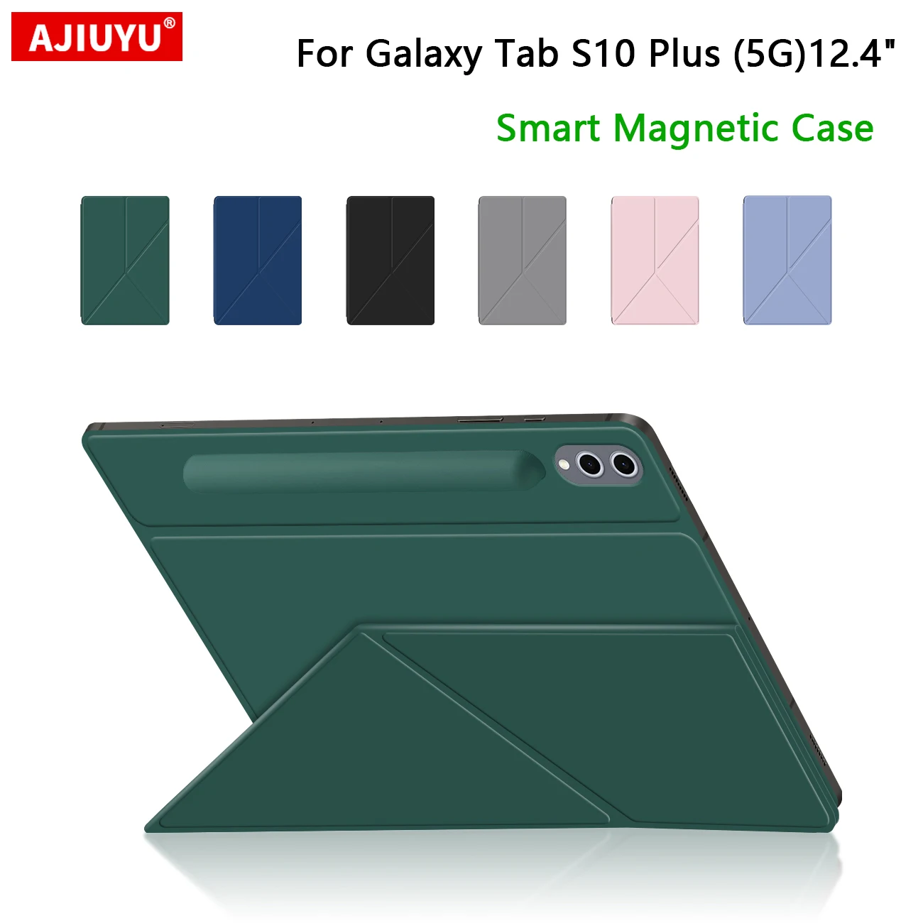 Case For Samsung Galaxy Tab S10+ 12.4 inch Kids Tablet Case UltraThin Magnetic Smart Cover for Tab S10 Plus 2024 PU Stand Case