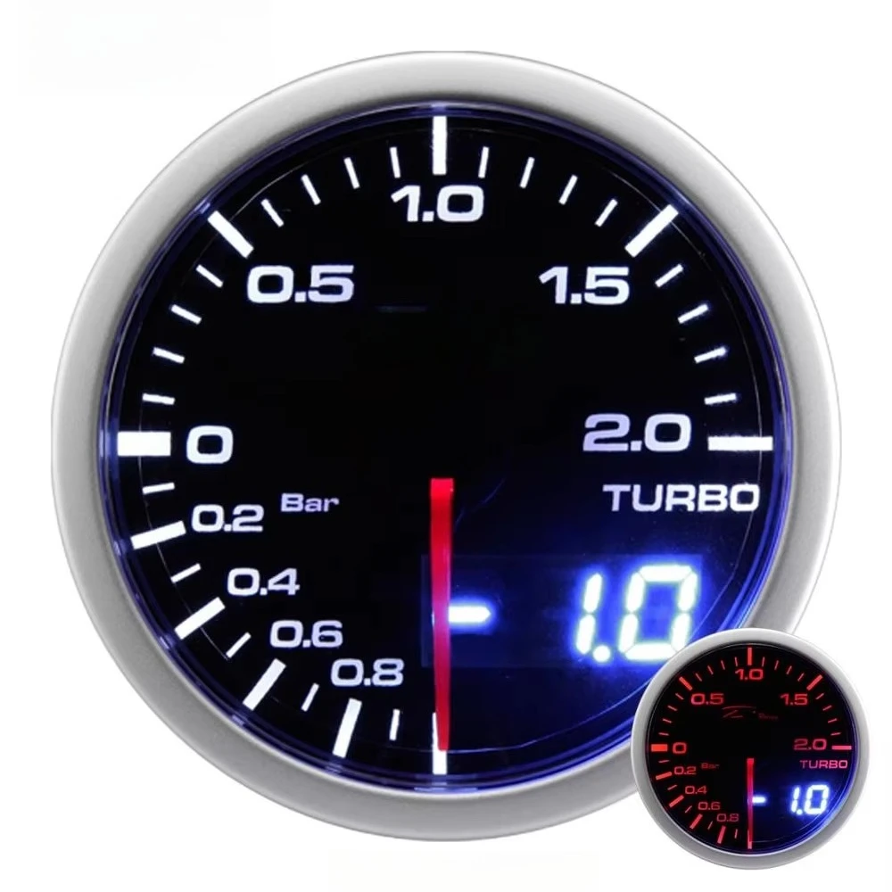 

60mm Auto Gauge Dual View Analog + Digital Stepper Motor Auto Racing Boost Turbo Gauge