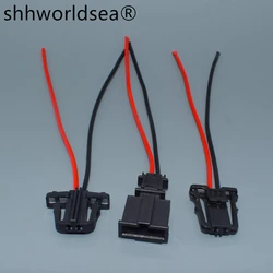 shhworldsea 2 pin License plate lamp car door connector Trunk lights Horn Sensor Plug for VW Audi Skoda 3B0972712 3B0972702