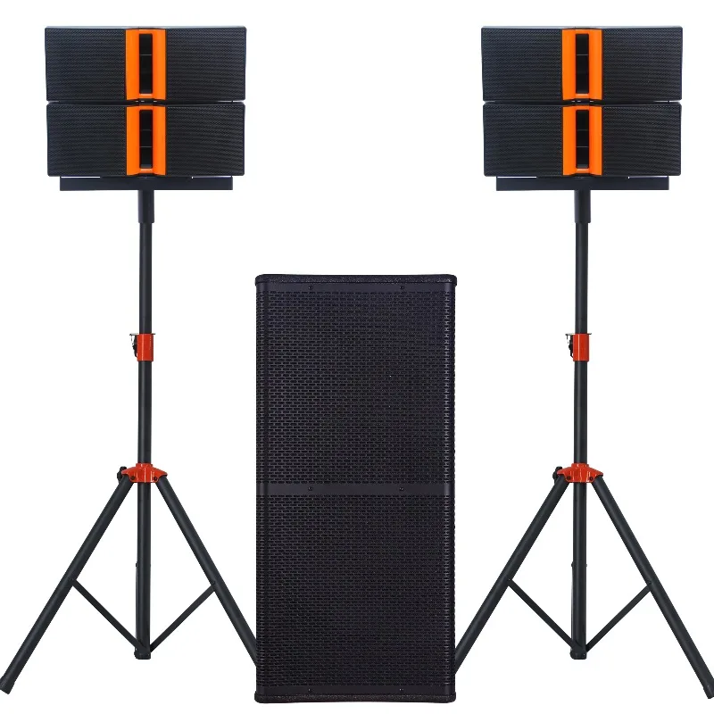 5000W Line Speaker System With DSP Powered Amplifier Dual 12 Inch Woofer and Dual 4 Inch Satellite