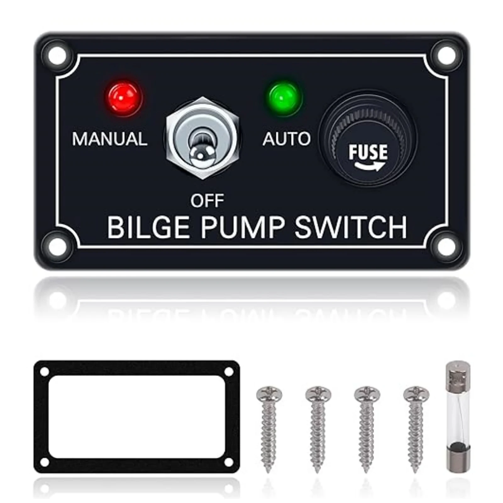 3 Way High Quality Marine Pump Switch Panel DC 12V 3 Positions Switch With Fuse LED For Yacht Camper Truck Boat RV Accessories