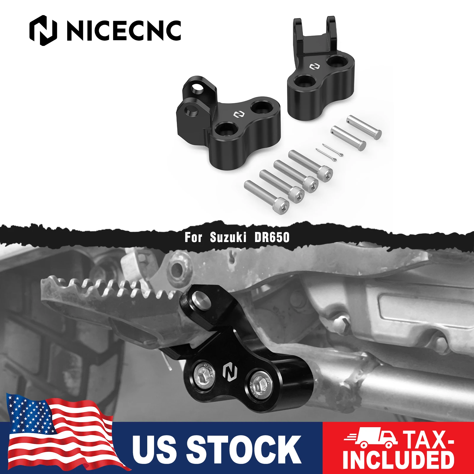

For Suzuki DR650S DR650SE DR650S/SE 1996-2024 1.5" Lowered Footpeg Bracket DR 650 S DR 650 SE DR650 S DR650 SE DR 650 S SE