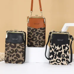 KVNIO Handy Tasche frauen Retro Leopard Trend Farbe Passenden Große-kapazität Messenger Bag Fashion Zipper Lange Brieftasche