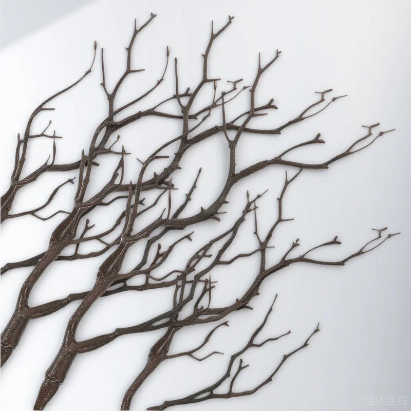 

4pcs Artificial Antler Tree Branches Plastic Decorative Plant Twigs For Diy Craft Home Decor Simulation Stem Layout Props