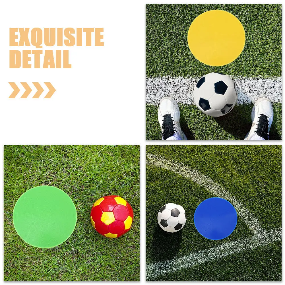 4 Pcs Dots Number Spot Markers Stickersraibow Exercising Sign Discs for Soccer Carpet Spots Pvc Circle
