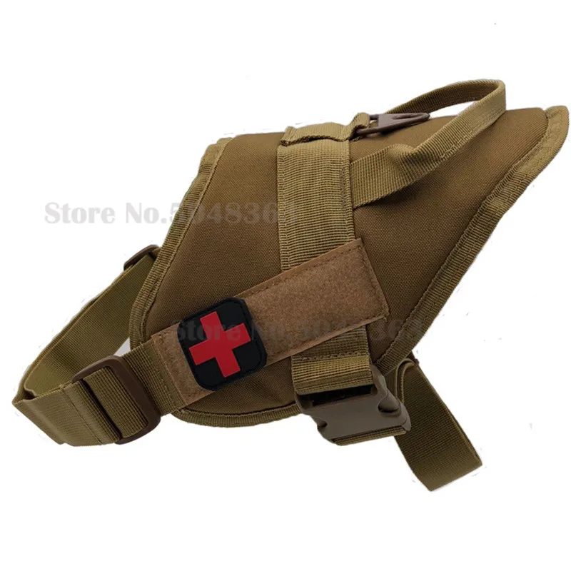 Tactical Molle Service Dog Compact Vest Harness Military Training Dog Clothes Load Bearing Harness SWAT Dog Pet Jacket