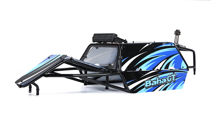 High-strength metal roll cage with LED overhead lights for 1/5 ROFUN HPI BAJA 5B