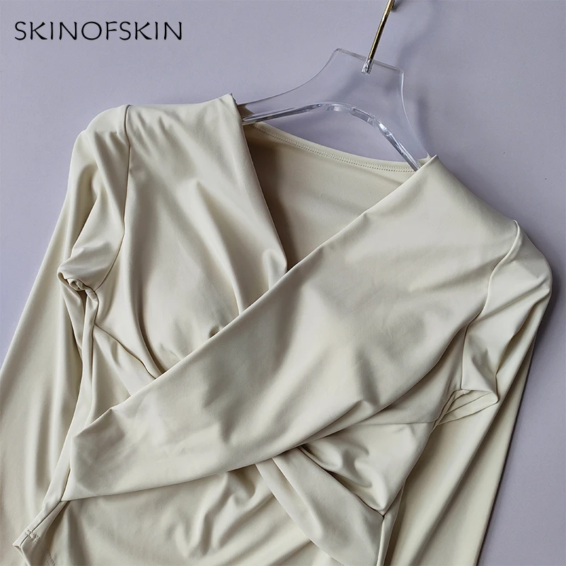 Naked New Sportbekleidung Cross-Top Lauf-Outwear Damen Einteiliges Langarmshirt mit integrierten Cups Sexy Yoga-Kleidung Fitnesskleidung – Detail 4