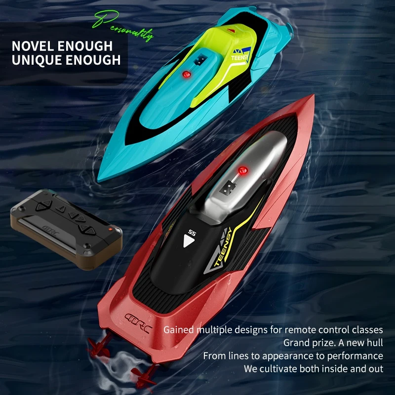 MINI lancha motora RC con detección de agua inteligente, barco de 2,4G de tamaño grande, reinicio de acrobacias, hélices duales, barco de Control remoto de largo alcance de carreras