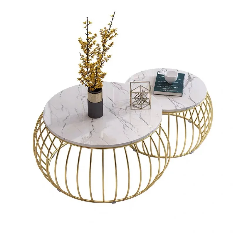 

Light luxury rock slab tempered glass retractable coffee table
