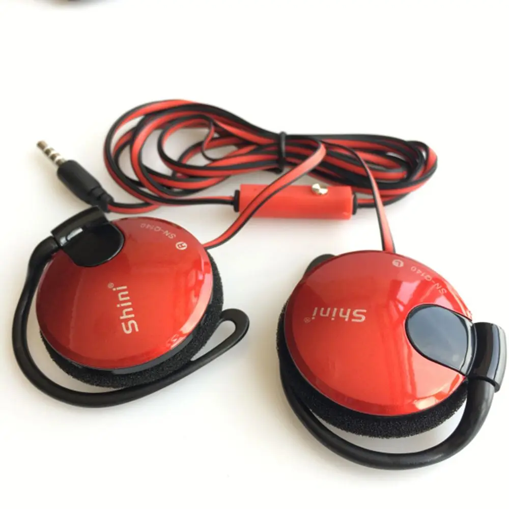 Multiple Color Wired Earpiece Stereo 3.5mm Headphone Earphone Headset Ear Hook