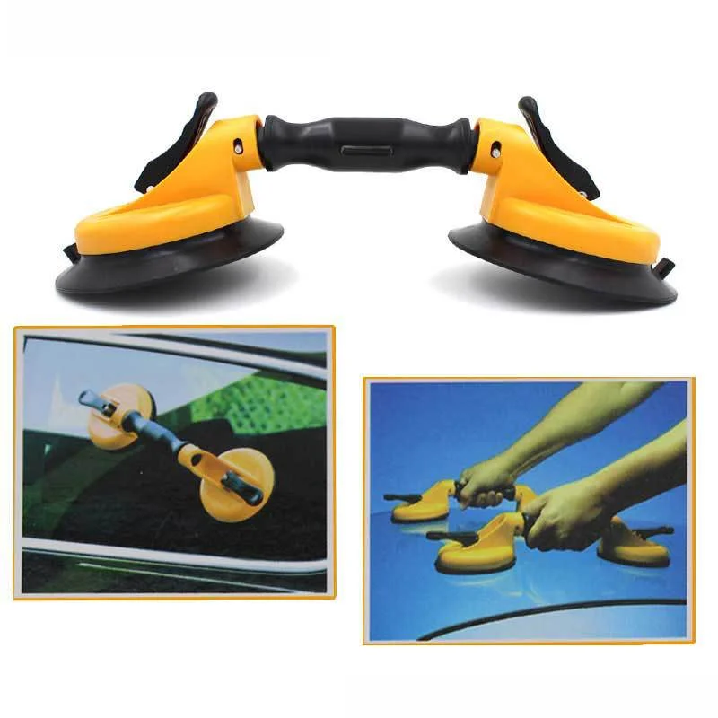 45KG Strong Suction Glass Suction Cup - Double Claw Dual Curved Design for Car Windshield Sunroof Marble Floor Tile 14.5CM Rubbe