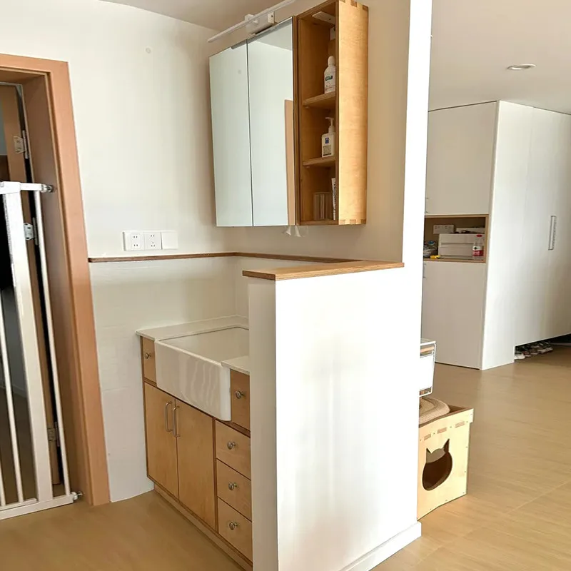 Bathroom cabinet, rock slab ceramic under the counter basin, floor cabinet, washing table, wash basin cabinet combination