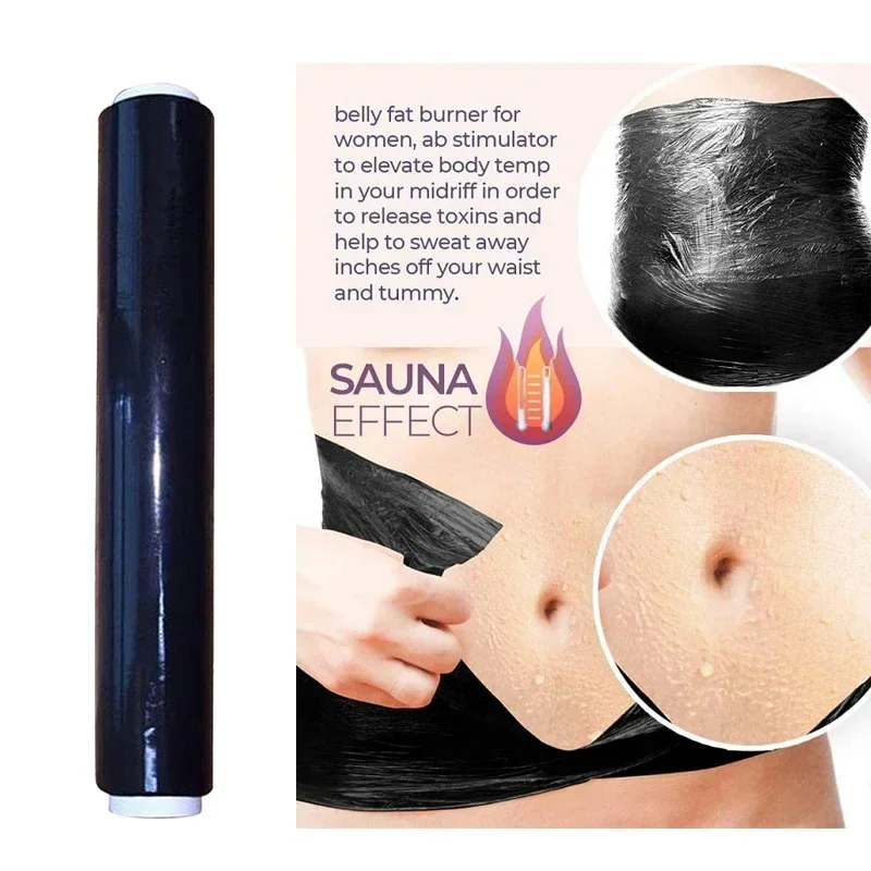 Película de belleza para esculpir el cuerpo, rollo de 60m de longitud para adelgazar, perder peso, quemar grasa, envoltura para vientre, pierna, Sauna adelgazante