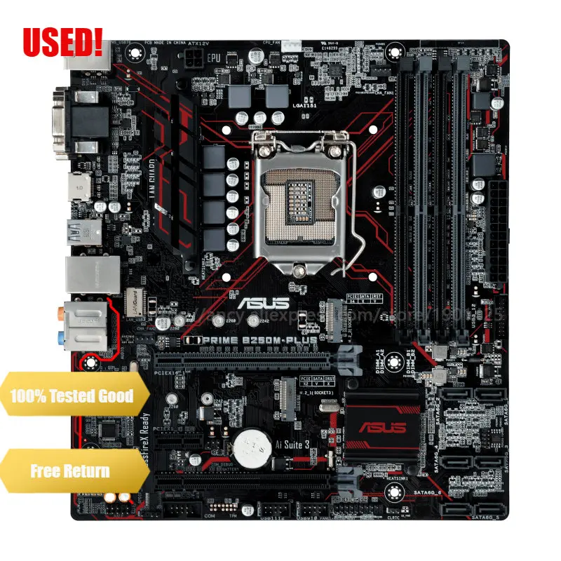 Asus PRIME B250M-PLUS Original  Desktop Intel B250 B250M DDR4 Motherboard LGA 1151 i7/i5/i3 USB3.0 SATA3