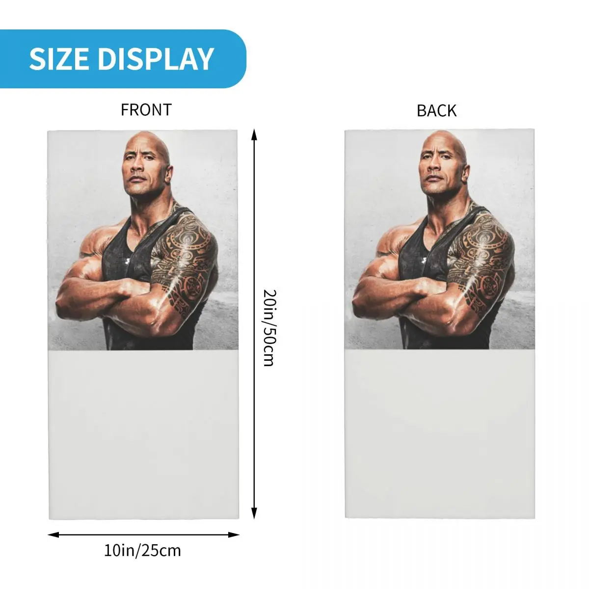 Пользовательские гетры The Rock Face Dwayne для мужчин и женщин с защитой от ультрафиолета, зимний знаменитый шарф-бандана актера Джонсона для езды на велосипеде