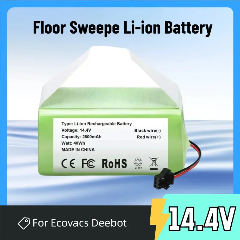 

14.4V 3500mAh for Ecovacs Deebot N79 N79S DN622 Floor Sweepe Li-ion Battery Pack