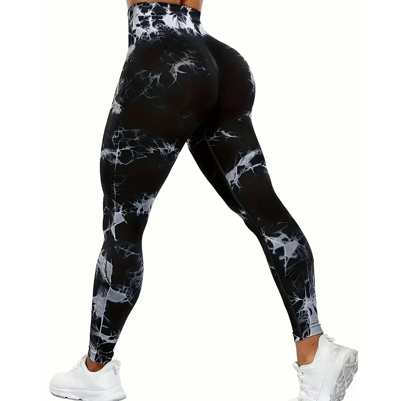 Damskie spodnie do jogi legginsy sportowe bezszwowe wysokiej talii Push Up rajstopy damskie Fitness legginsy treningowe odzież gimnastyczna